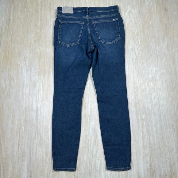 Everlane Mid Rise Skinny Stretch Dark Wash Organic Cotton Blue Denim Jeans 30 - Picture 11 of 15